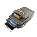 Outdoor Phone Carrying Case Pouch Nylon Crossbody Shoulder Waist Belt Wallet Bag with Carabiner, For iPhone 8 Plus / 7 Plus, Galaxy Note 8, Huawei P10, and other Smartphones Below 7 inch(Grey)