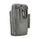 Outdoor Phone Carrying Case Pouch Nylon Crossbody Shoulder Waist Belt Wallet Bag with Carabiner, For iPhone 8 Plus / 7 Plus, Galaxy Note 8, Huawei P10, and other Smartphones Below 7 inch(Grey)