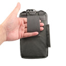 Outdoor Phone Carrying Case Pouch Nylon Crossbody Shoulder Waist Belt Wallet Bag with Carabiner, For iPhone 8 Plus / 7 Plus, Galaxy Note 8, Huawei P10, and other Smartphones Below 7 inch(Grey)