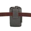 Outdoor Phone Carrying Case Pouch Nylon Crossbody Shoulder Waist Belt Wallet Bag with Carabiner, For iPhone 8 Plus / 7 Plus, Galaxy Note 8, Huawei P10, and other Smartphones Below 7 inch(Grey)