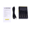 Nitecore D4 Intelligent Digi Smart Charger with LCD Display for 14500, 16340 (RCR123), 18650, 22650, 26650, Ni-MH and Ni-Cd (AA, AAA) Battery