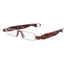 Portable Folding 360 Degree Rotation Presbyopic Reading Glasses with Pen Hanging, +1.50D(Testudinarious)