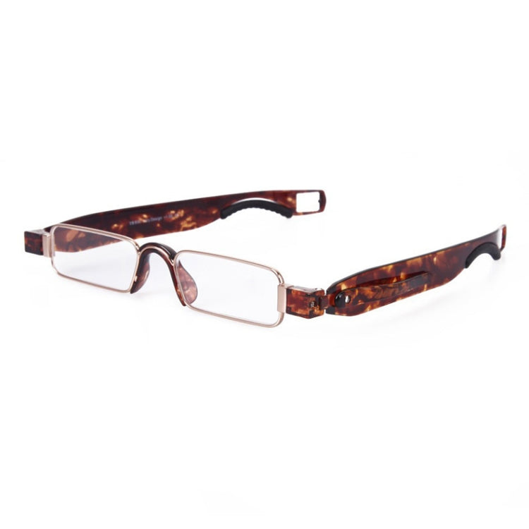 Portable Folding 360 Degree Rotation Presbyopic Reading Glasses with Pen Hanging, +2.00D(Testudinarious)