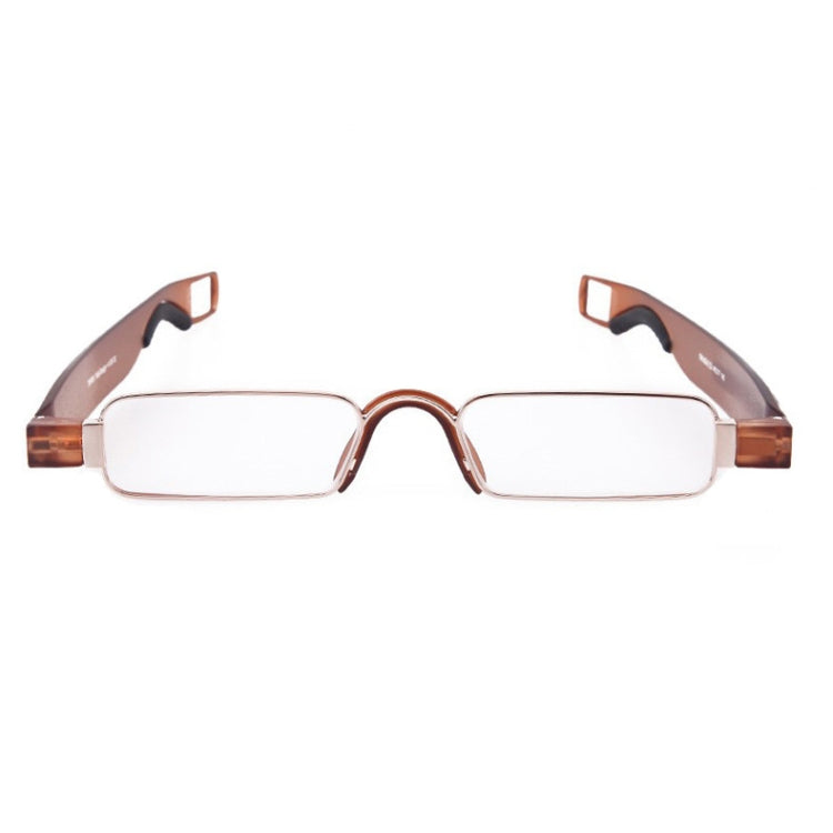 Portable Folding 360 Degree Rotation Presbyopic Reading Glasses with Pen Hanging, +2.00D(Testudinarious)