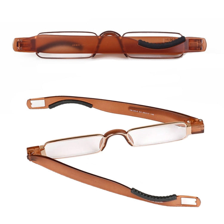 Portable Folding 360 Degree Rotation Presbyopic Reading Glasses with Pen Hanging, +2.00D(Testudinarious)