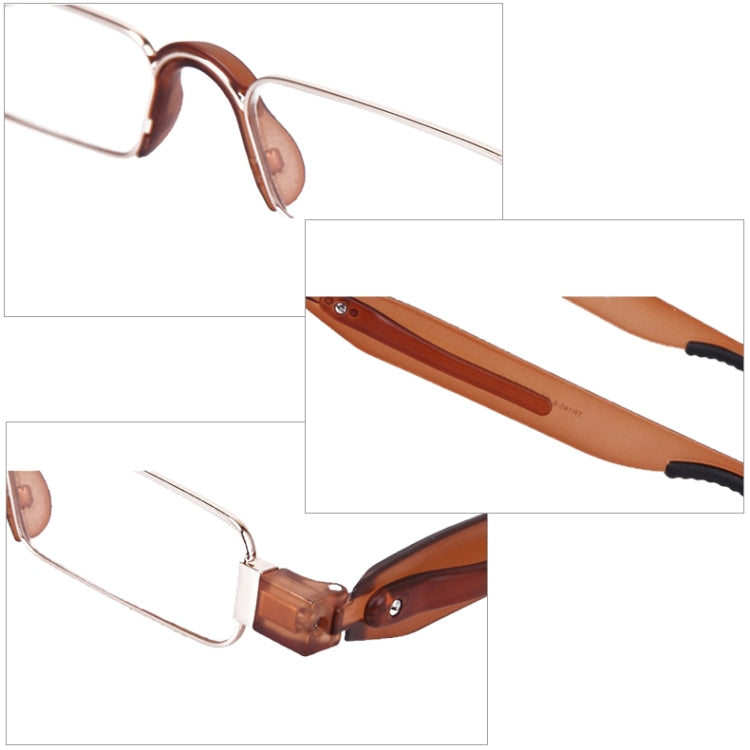 Portable Folding 360 Degree Rotation Presbyopic Reading Glasses with Pen Hanging, +2.00D(Testudinarious)