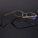 Folding Anti Blue-ray Presbyopic Reading Glasses with Case & Cleaning Cloth, +2.50D(Gold)