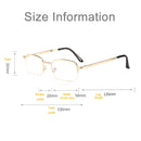 Folding Anti Blue-ray Presbyopic Reading Glasses with Case & Cleaning Cloth, +2.50D(Gold)