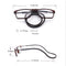 Anti Blue-ray Adjustable Neckband Magnetic Connecting Presbyopic Glasses, +1.50D(Black)