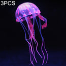 3 PCS Aquarium Articles Decoration Silicone Simulation Fluorescent Sucker Jellyfish, Size: 5*17cm(Pink)