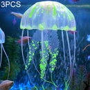 3 PCS Aquarium Articles Decoration Silicone Simulation Fluorescent Sucker Jellyfish, Size: 5*17cm(Green)
