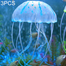 3 PCS Aquarium Articles Decoration Silicone Simulation Fluorescent Sucker Jellyfish, Size: 5*17cm(Blue)