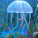 3 PCS Aquarium Articles Decoration Silicone Simulation Fluorescent Sucker Jellyfish, Size: 5*17cm(Blue)