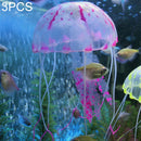 3 PCS Aquarium Articles Decoration Silicone Simulation Fluorescent Sucker Jellyfish, Size: 5*17cm(Purple)