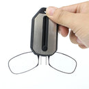 Ultra Thin High-definition Nose Resting Pocket Presbyopic Hypermetropic Reading Glasses, +1.50D(Black)