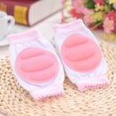 One Pair Ventilated Children Baby Crawling Walking Knee Guard Elbow Guard Protecting Pads(Pink)