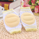 One Pair Ventilated Children Baby Crawling Walking Knee Guard Elbow Guard Protecting Pads(Yellow)