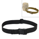 Outdoor Riding Hiking Sports Military Style Multifunctional Waist Belt(Black)