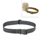 Outdoor Riding Hiking Sports Military Style Multifunctional Waist Belt(Grey)