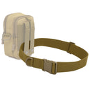 Outdoor Riding Hiking Sports Military Style Multifunctional Waist Belt(Khaki)