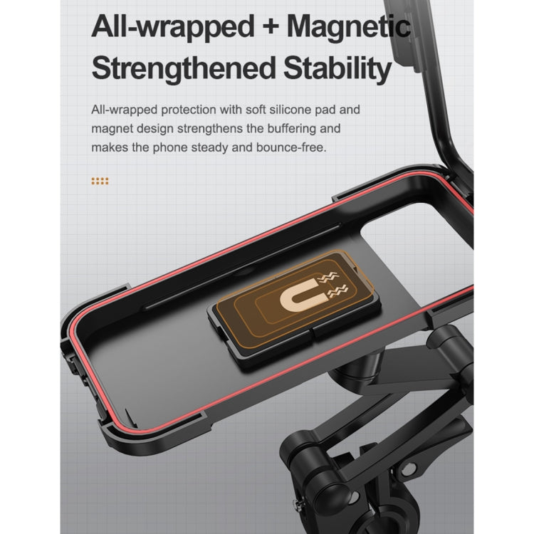 ROCK RPH0957 Universal Bicycle Riding Navigation Retractable Touch Screen Waterproof Mobile Phone Holder for 4.5-6.7 inch Mobile Phone