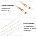 2 PCS Fashionable And Simple Pearl Eyeglass Chain With Anti Slip And Anti Dropping Eyeglass Rope