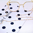2 PCS Fashionable And Simple Pearl Eyeglass Chain With Anti Slip And Anti Dropping Eyeglass Rope