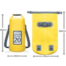 Outdoor Waterproof Dry Dual Shoulder Strap Bag Dry Sack, Capacity: 20L (Black)