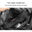 Outdoor Wear-resistant Waterproof Shoulder Bag Dry and Wet Separation Swimming Bag (Dark Blue)