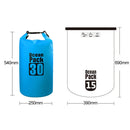 Outdoor Waterproof Double Shoulder Bag Dry Sack PVC Barrel Bag, Capacity: 30L (Green)
