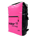 Outdoor Folding Double Shoulder Bag Dry Sack PVC Waterproof Backpack, Capacity: 25L (Pink)