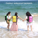 Outdoor Folding Double Shoulder Bag Dry Sack PVC Waterproof Backpack, Capacity: 25L (Sky Blue)