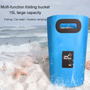 Outdoor Portable Folding Sink PVC Collapsible Bucket, Capacity: 15L (Black)