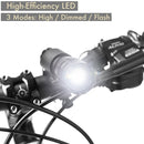 5W Mountain Bike Headlight Charging Zoom Glare Waterproof Flashlight Set Car Headlight + Taillight (Set Five)