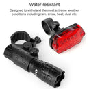 5W Mountain Bike Headlight Charging Zoom Glare Waterproof Flashlight Set Car Headlight + Taillight (Set Five)