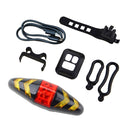 Bicycle Tail Light Intelligent Wireless Remote Control Turn Signal Warning Light(Black)