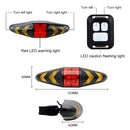 Bicycle Tail Light Intelligent Wireless Remote Control Turn Signal Warning Light(Black)