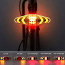 Bicycle Tail Light Intelligent Wireless Remote Control Turn Signal Warning Light(White)