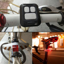 Bicycle Tail Light Intelligent Wireless Remote Control Turn Signal Warning Light(White)