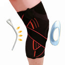 Sports High Elastic Shockproof Non-slip Silicone Knee Support Guards with Pressure Strip Size: M