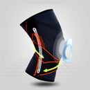 Sports High Elastic Shockproof Non-slip Silicone Knee Support Guards with Pressure Strip Size: M