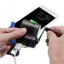Outdoor Emergency Portable Hand Power Dynamo Hand Crank USB Charging Charger(Black)