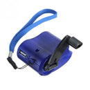 Outdoor Emergency Portable Hand Power Dynamo Hand Crank USB Charging Charger(Blue)