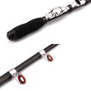 37cm Portable Telescopic Sea Fishing Rod Mini Fishing Pole, Extended Length : 2.3m, Black Clip Reel Seat