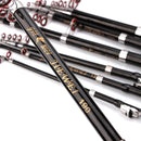 37cm Portable Telescopic Sea Fishing Rod Mini Fishing Pole, Extended Length : 2.3m, Black Clip Reel Seat