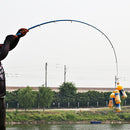 37cm Portable Telescopic Sea Fishing Rod Mini Fishing Pole, Extended Length : 2.3m, Blue Clip Reel Seat