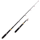 36cm Portable Telescopic Sea Fishing Rod Mini Fishing Pole, Extended Length : 2.1m, Black Tube-type Reel Seat