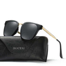 Men Fashion UV400 Polarized Sunglasses (Black + Grey)