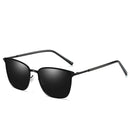 Men Fashion UV400 Square Frame Polarized Sunglasses (Gold & Black + Grey)