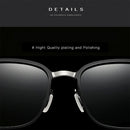 Men Fashion UV400 Square Frame Polarized Sunglasses (Gold & Black + Grey)